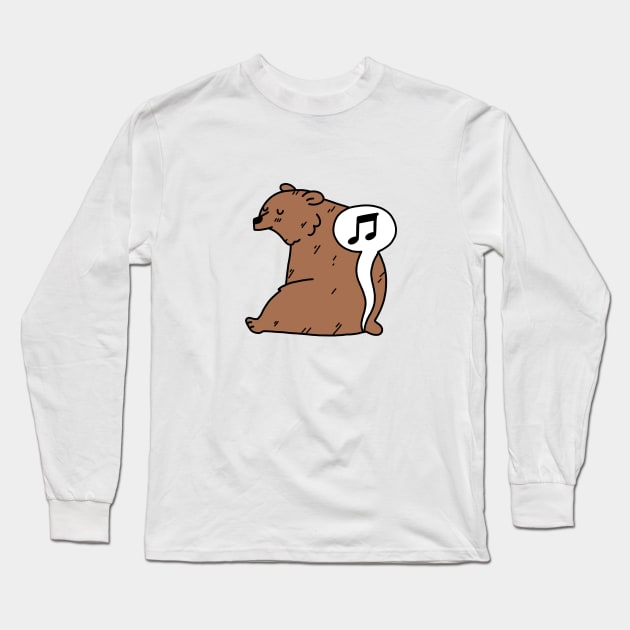 Farting Bear Long Sleeve T-Shirt by doodlesbyben